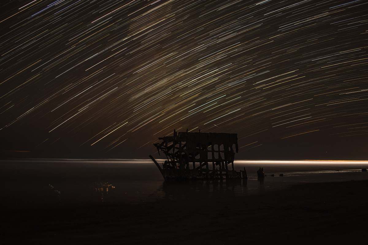 warrenton time lapse photography of house with shooting star at night time united states